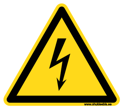 W012 - Hoiatusmärk. Oht! Elektrioht