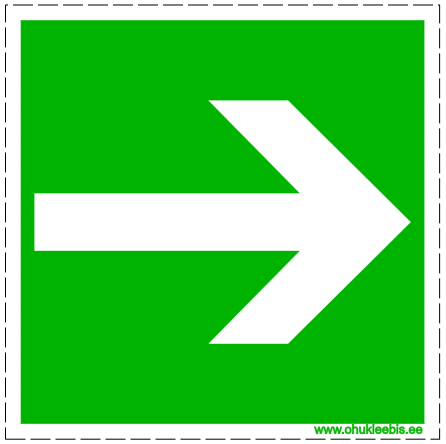 301 avaraiiväljapääsu suuna viide 301 - Evakuatsioonimärk. Evakuatsioonitee paremale