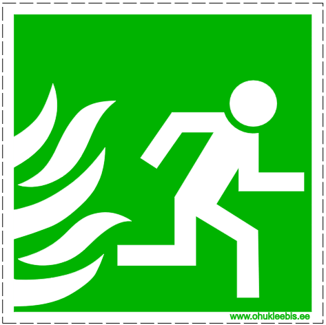334 evakuatsioonitee silt paremale 334 - Evakuatsioonimärk. Evakuatsioonitee paremale