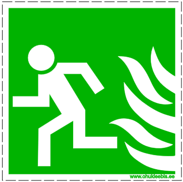 335 evakuatsioonitee silt vasakult 335 - Evakuatsioonimärk. Evakuatsioonitee vasakule