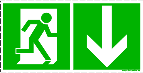 353 353 - Evakuatsioonimärk. ISO 7010. Evakuatsioonitee