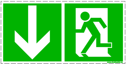 354 354 - Evakuatsioonimärk. ISO 7010. Evakuatsioonitee
