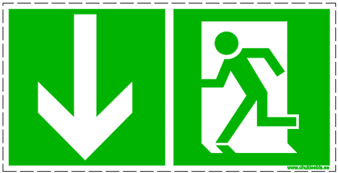 361 - Evakuatsioonimärk. ISO 7010. Evakuatsioonitee