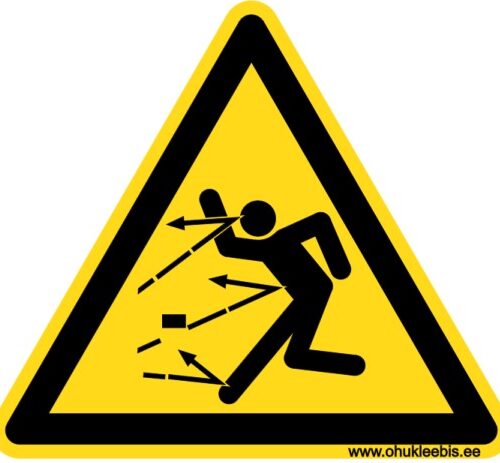 3708 - Hoiatusmärk. ISO 16684. Oht!  Seadmest väljapaiskuvate esemete või materjalide oht