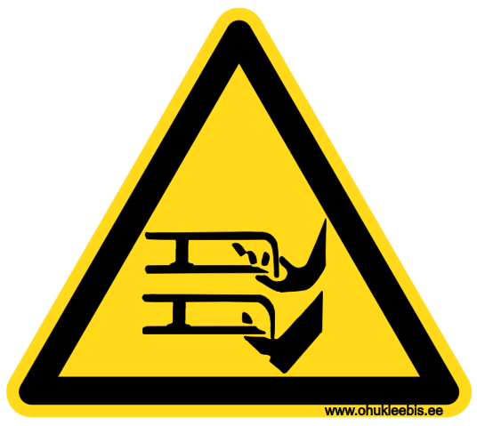 3710 - Hoiatusmärk. ISO 16684. Oht!  Hoia eemale niikuki terades