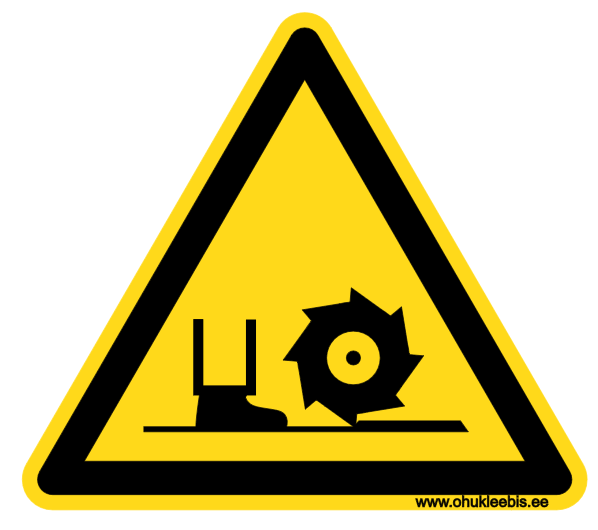 514 ettevaatust freesvõll 514 - Hoiatusmärk. Oht! Ettevaatust freesvõll