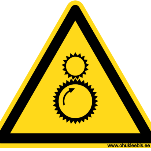 515 - Hoiatusmärk. ISO 7010. Oht!  Pöörlevad hammasrattad