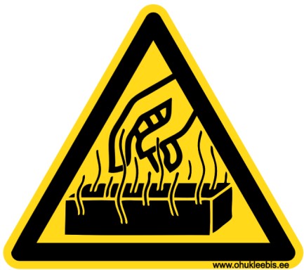 541 - Hoiatusmärk. Oht!  Kuum pind