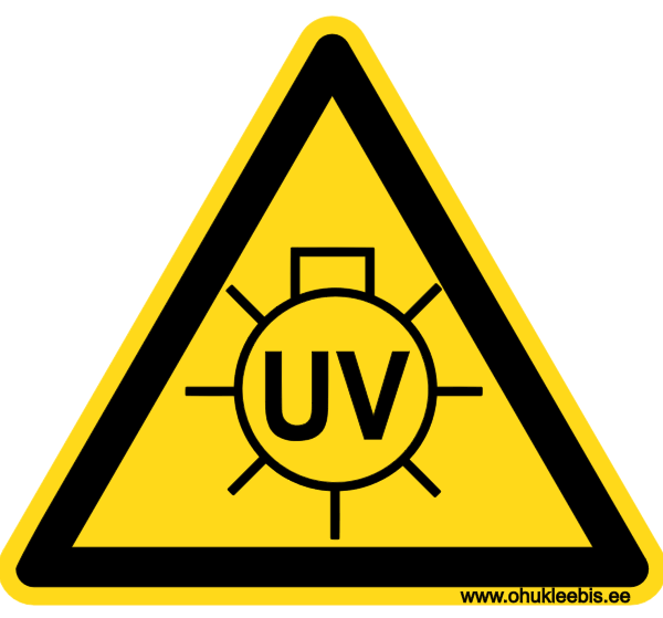 545 - Hoiatusmärk. Oht!  Ultraviolettkiirguse oht