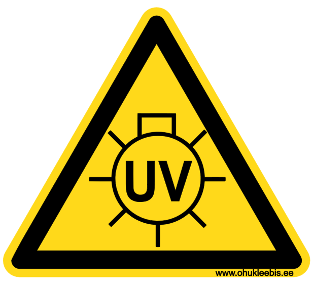 545 - Hoiatusmärk. Oht!  Ultraviolettkiirguse oht