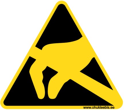 547 - Hoiatusmärk. Oht!  Elektrostaatilise laengu oht