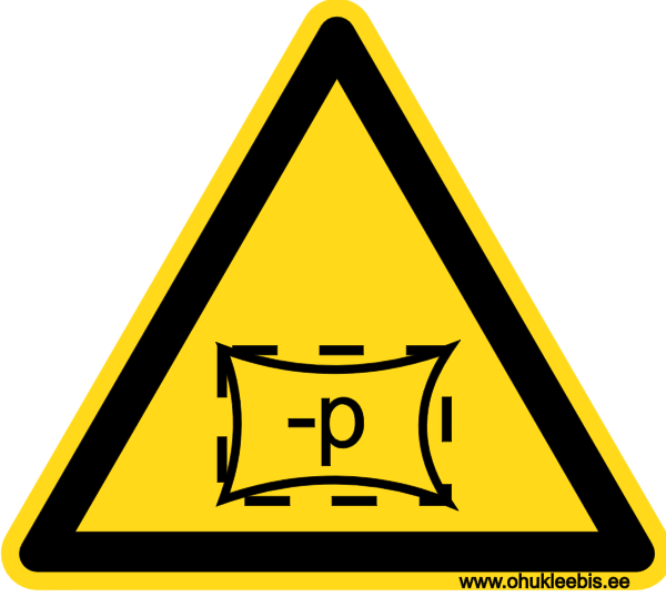 551 - Hoiatusmärk. ISO 7010. Oht!  Alarõhk