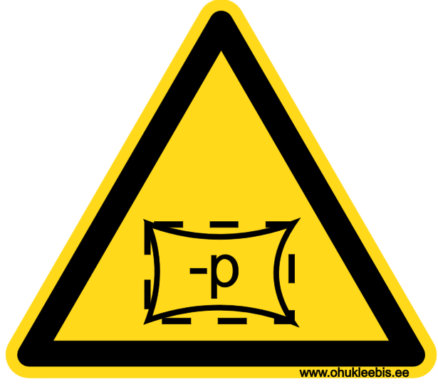 551 - Hoiatusmärk. ISO 7010. Oht!  Alarõhk