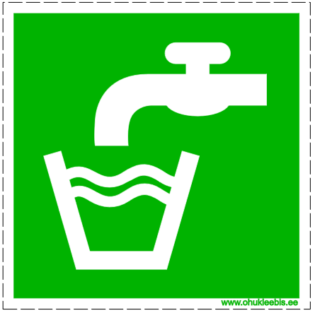 E015 - Esmaabi. ISO 7010. Joogikõlbuliku vee asukoht