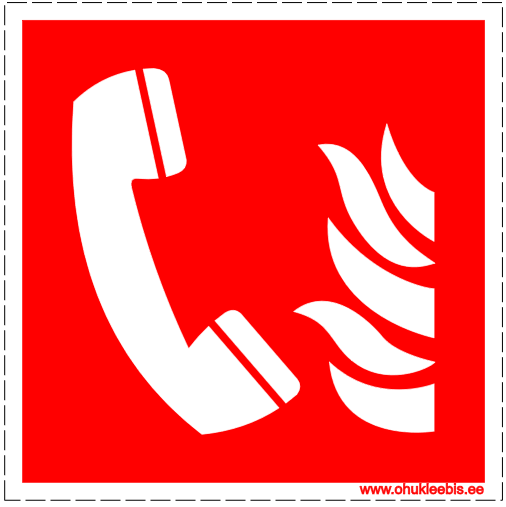 F006 - Tuleohutus. ISO 7010. Tuletõrjetelefoni asukoht