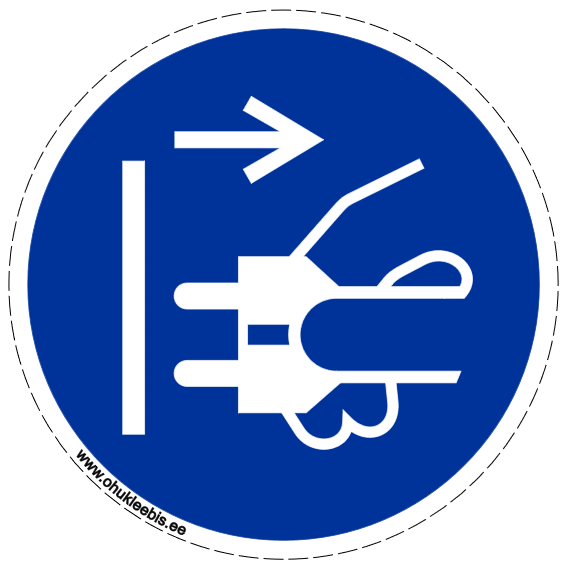 M006 - Kohustusmärk. ISO 7010.  Eemalda seade vooluvõrgust