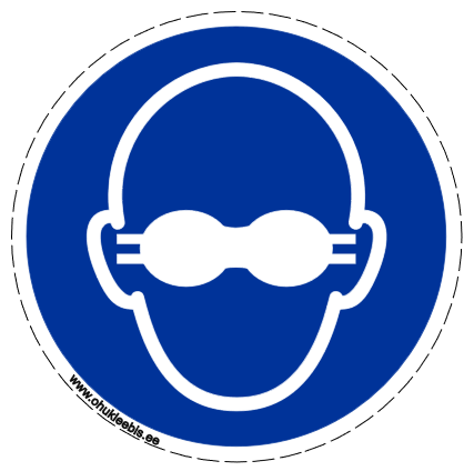 M007 - Kohustusmärk. Läbipaistamtud kaitseprillid