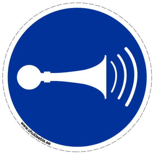 M029 - Kohustusmärk. ISO 7010.  Signaali andmise kohustus