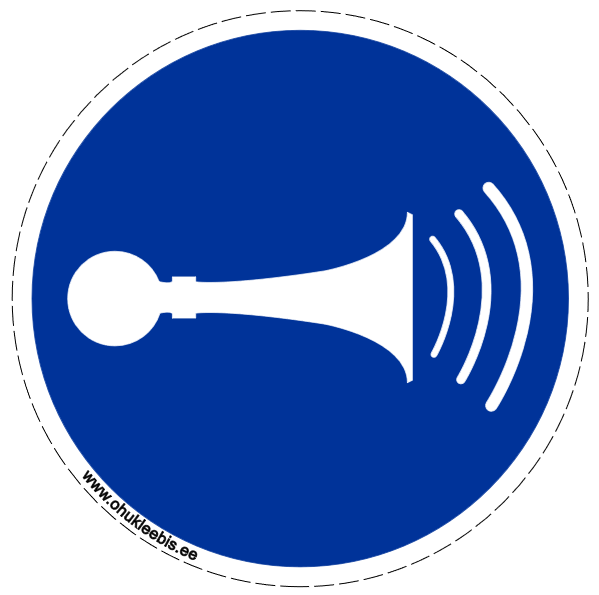 M029 - Kohustusmärk. ISO 7010.  Signaali andmise kohustus