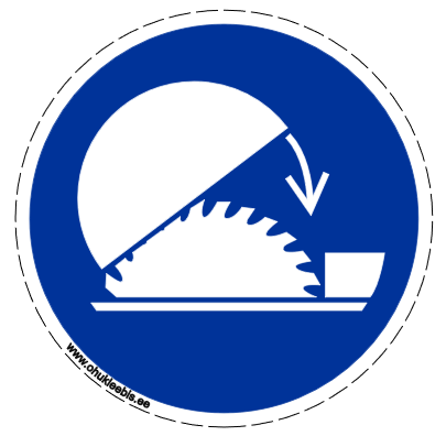 M031 - Kohustusmärk. Kasuta töötamisel saekaitset