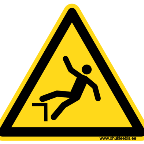 W008 - Hoiatusmärk. Oht! Kukkumisoht