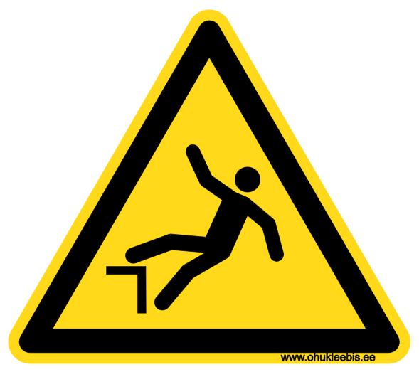 W008 - Hoiatusmärk. Oht! Kukkumisoht