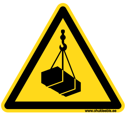 W015 - Hoiatusmärk. ISO 7010. Oht! Rippuv last