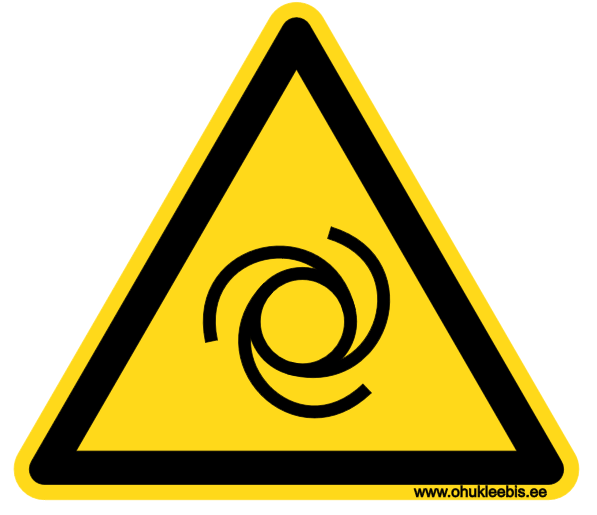 W018 - Hoiatusmärk. Oht! Automaatne käivitamine