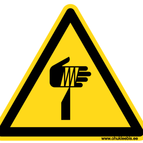 W022 - Hoiatusmärk. Oht! Teravad ja lõikavad osad