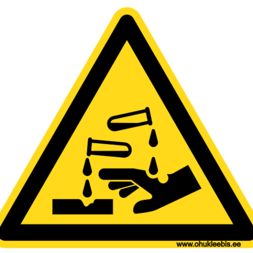 W023 - Hoiatusmärk. Oht! Söövitusoht