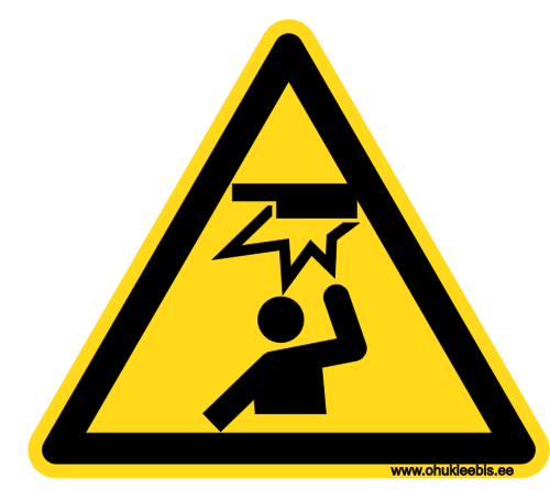 W020 - Hoiatusmärk. Oht! Hoia pead