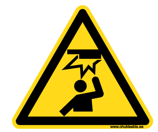 W020 - Hoiatusmärk. Oht! Hoia pead