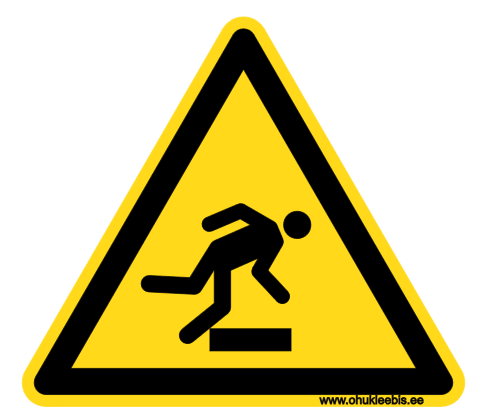 W007 - Hoiatusmärk. Oht! Komistamisoht