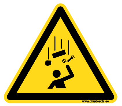 W035 - Hoiatusmärk. Oht! Kukkuvad esimed