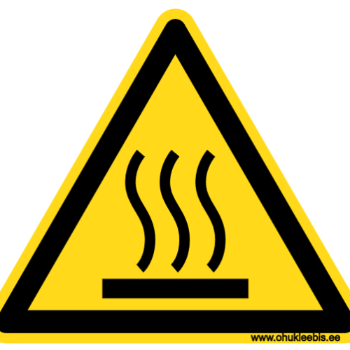 W017 - Hoiatusmärk. Oht! Kuum pind