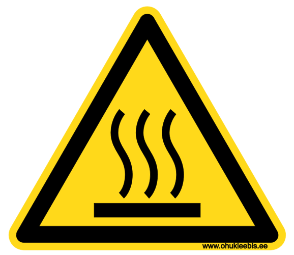 W017 - Hoiatusmärk. Oht! Kuum pind