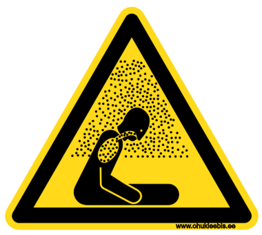 lämbumisoht, gaasid ruumis W041 - Hoiatusmärk. Oht! Lämbumisoht. Gaasid ruumis