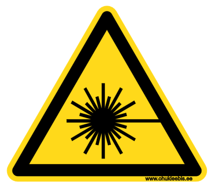 W004 - Hoiatusmärk. Oht! Laserkiirgus