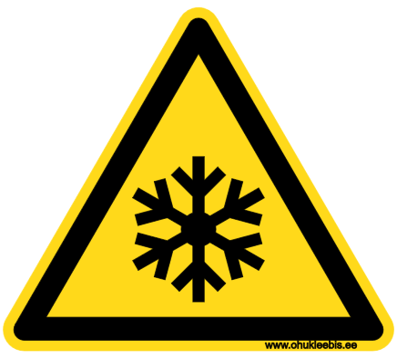 W010 - Hoiatusmärk. Oht! Madal temperatuur