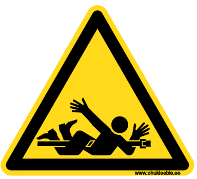 3719 - Hoiatusmärk. ISO 16684. Oht! Pöörlev võll. Kinnijäämise oht